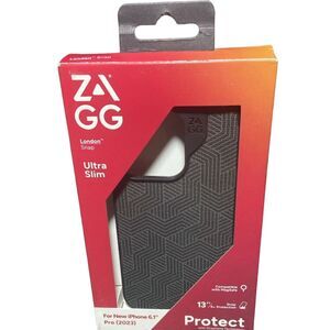 iPhone 15 Pro Case ZAGG London Snap MagSafe Black 6.1" Camera Protection NEW